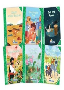 Jolly Phonics Folktales Readers, Complete Set (1-6) Green Level (Pack of 6)