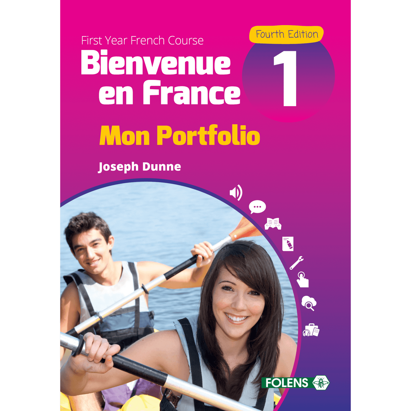 Folens Bienvenue en France 1 book cover for Junior Cycle French - Portfolio