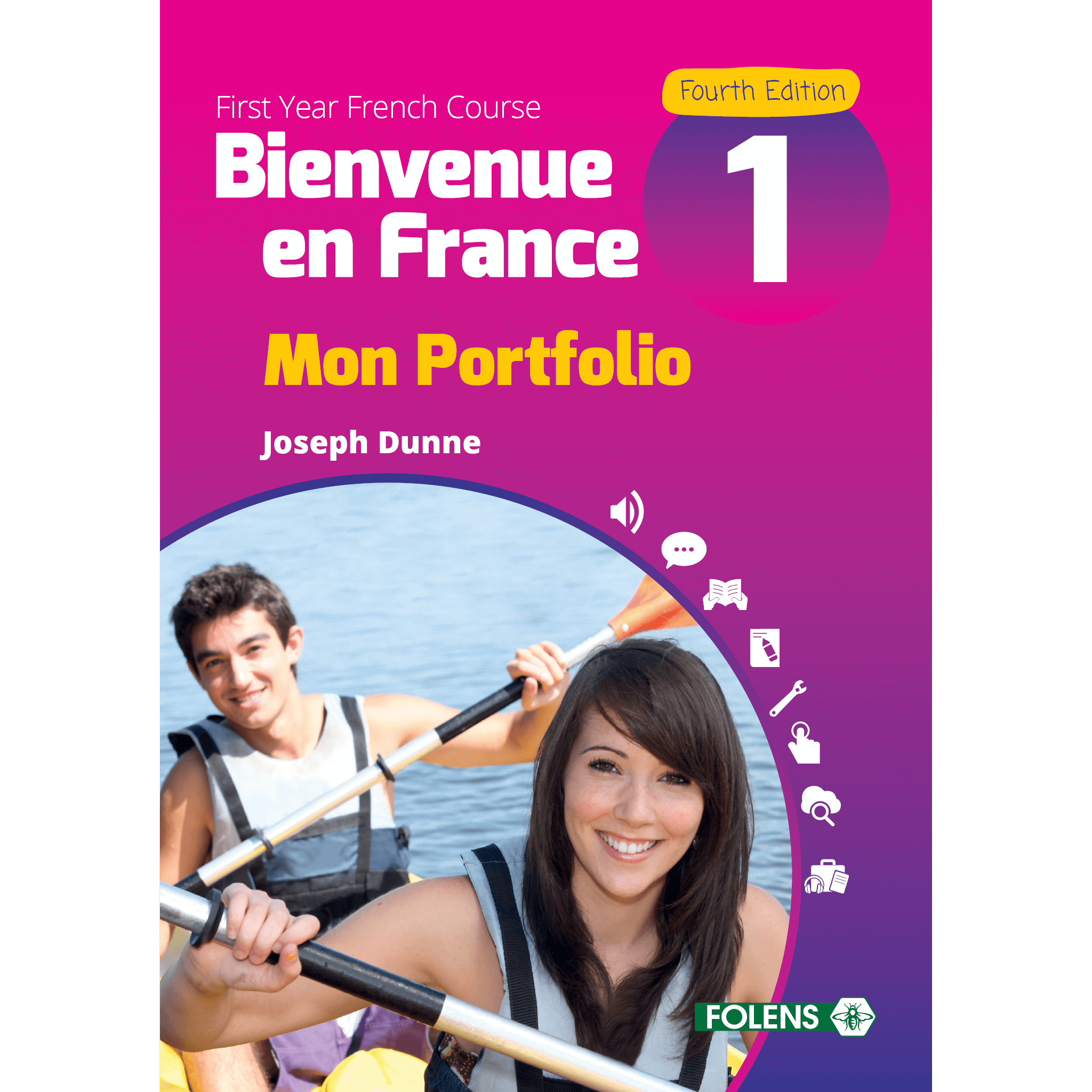 Folens Bienvenue en France 1 book cover for Junior Cycle French - Portfolio